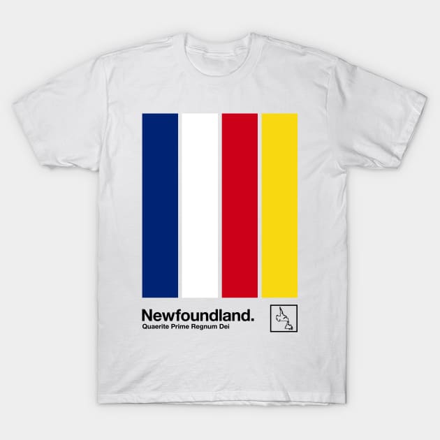 Newfoundland // Original Minimalist Artwork Poster Design T-Shirt by DankFutura